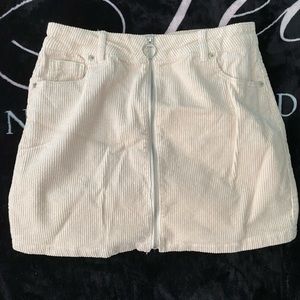Kaki jean skirt